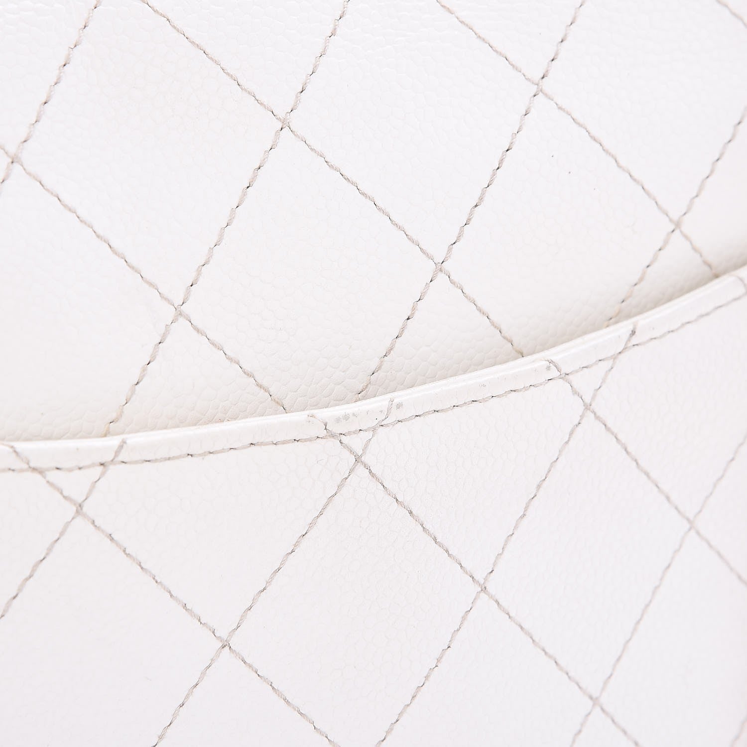 Chanel Caviar Quilted Jumbo Single Flap White 4 of 15