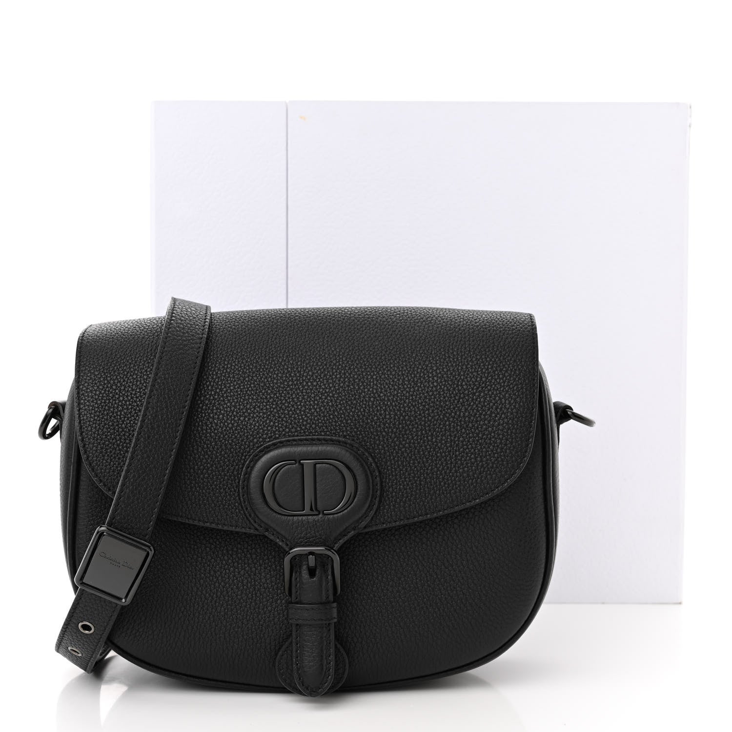 Christian Dior Grained Calfskin Medium Bobby Flap Black 3 of 12