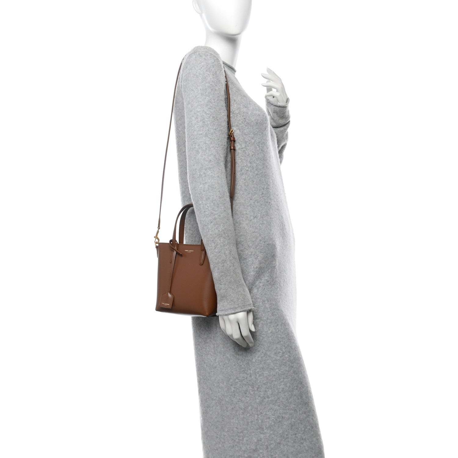 Saint Laurent Calfskin Mini Toy Shopping Tote Fox 2 of 10