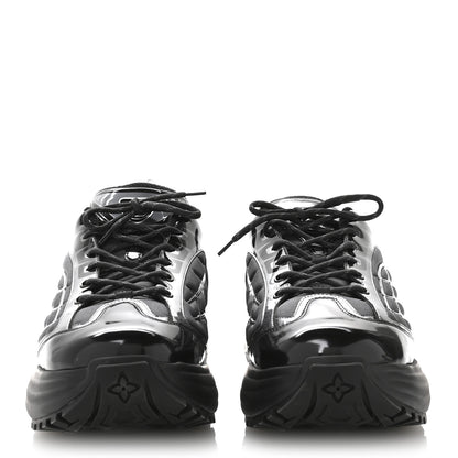 Louis Vuitton Monogram Discovery Lace Up Sneakers 9.5 Black Silver 3 of 9