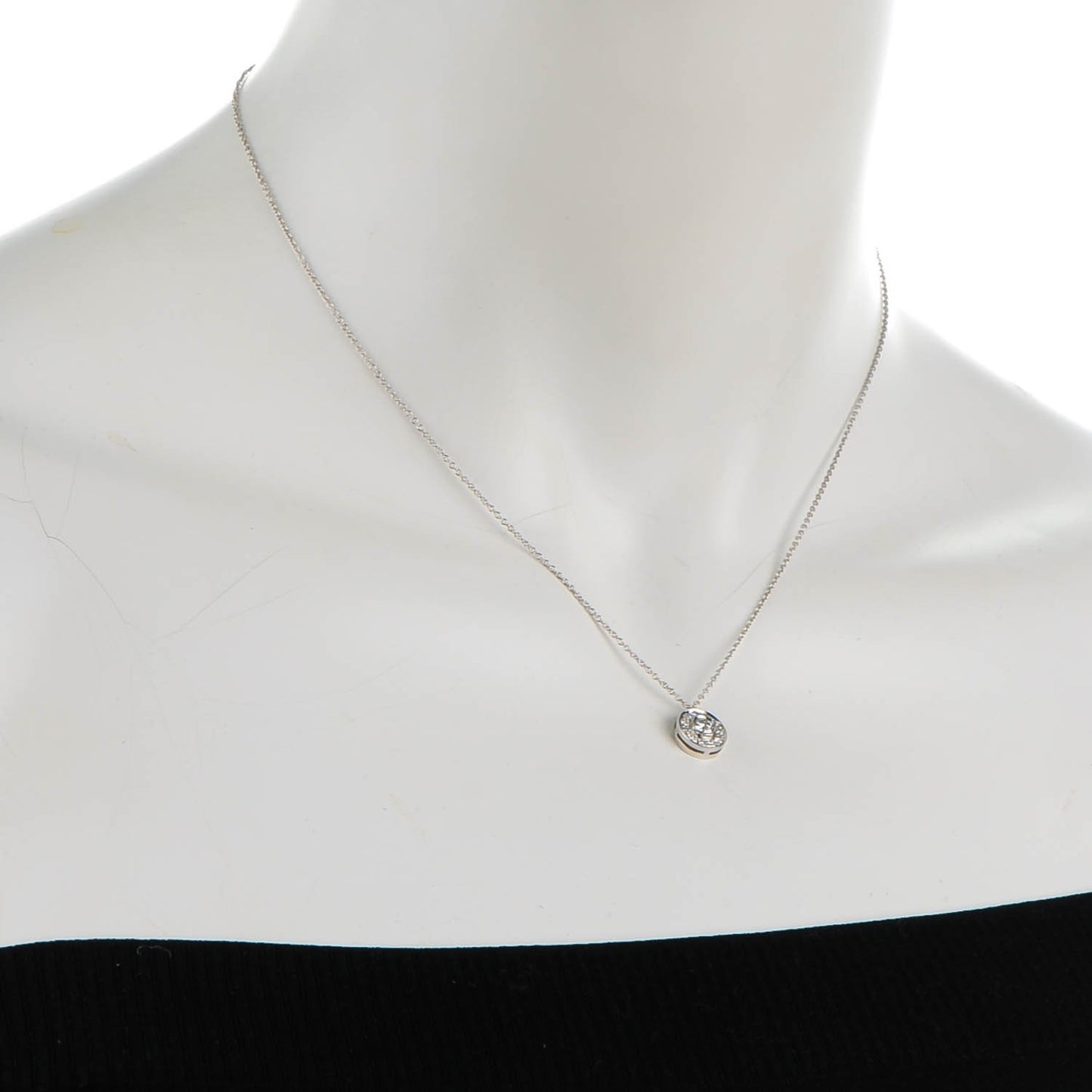 Platinum Diamond .42ctw Circlet Pendant Necklace