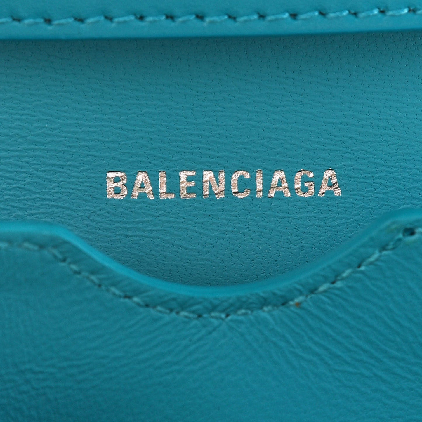 Shiny Box Calfskin Small B Bag Turquoise
