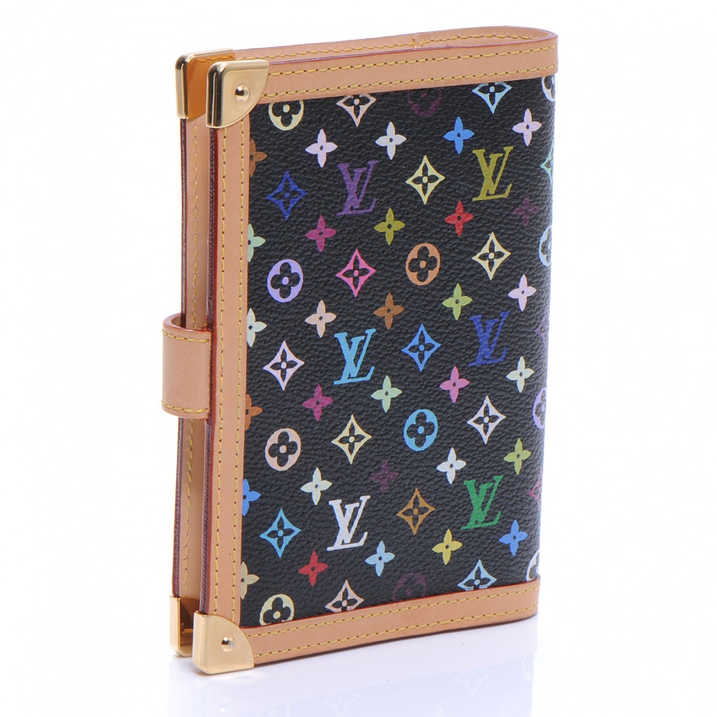 Monogram Multicolor Small Ring Agenda Cover Black
