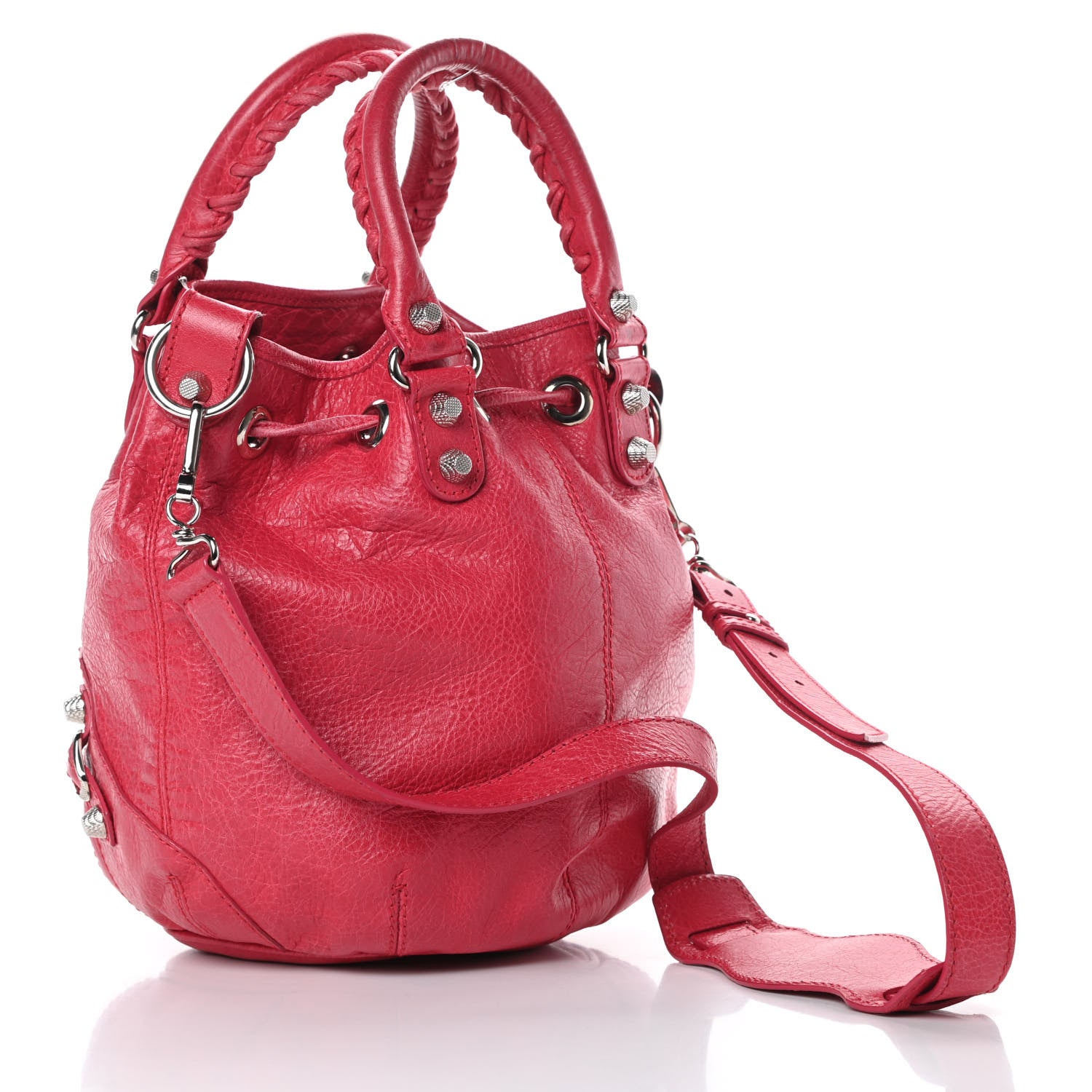 Balenciaga Agneau Giant 12 Silver Hardware Mini Pompon Rose Thulian 3 of 14