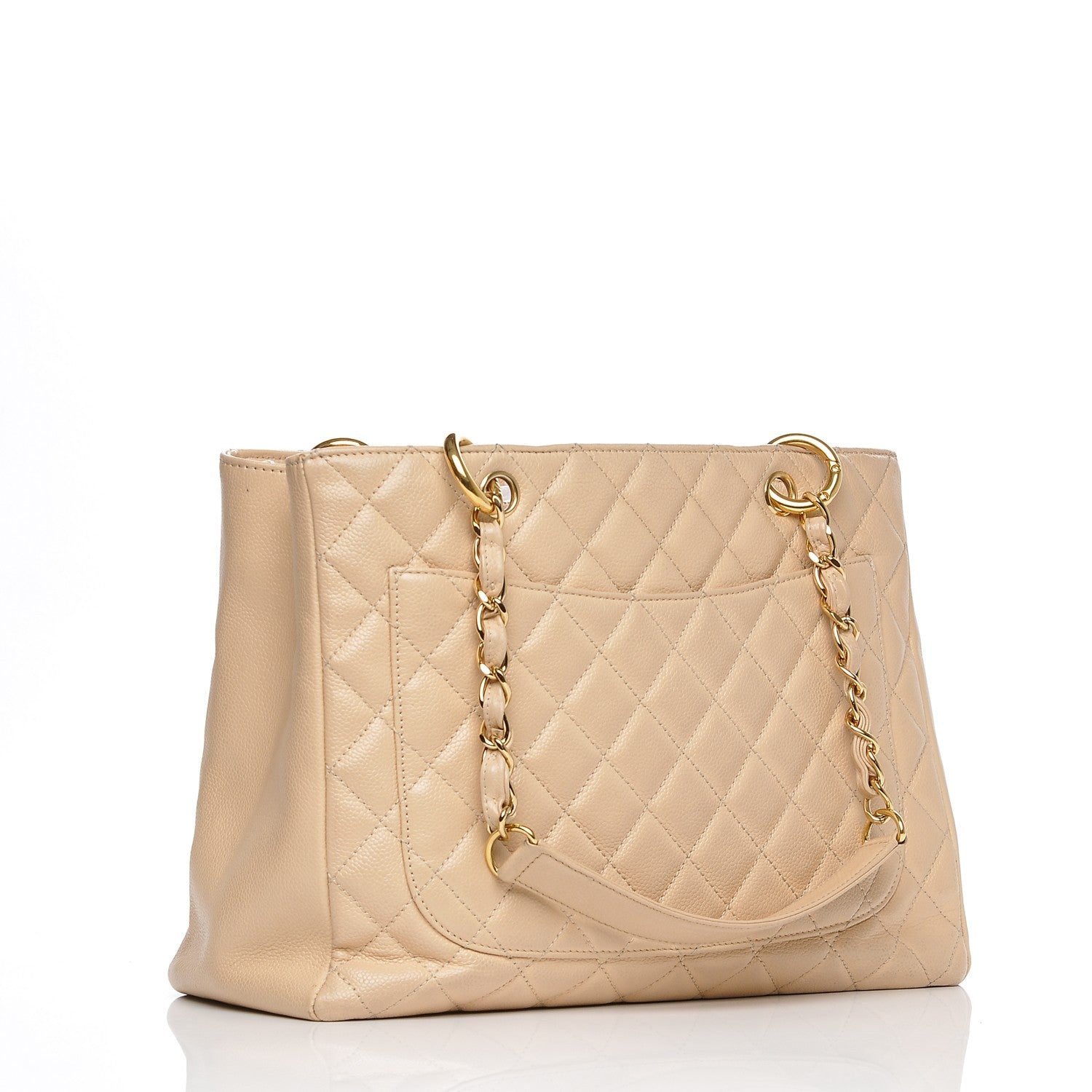 Chanel Caviar Quilted Grand Shopping Tote GST Beige Clair 3 of 7