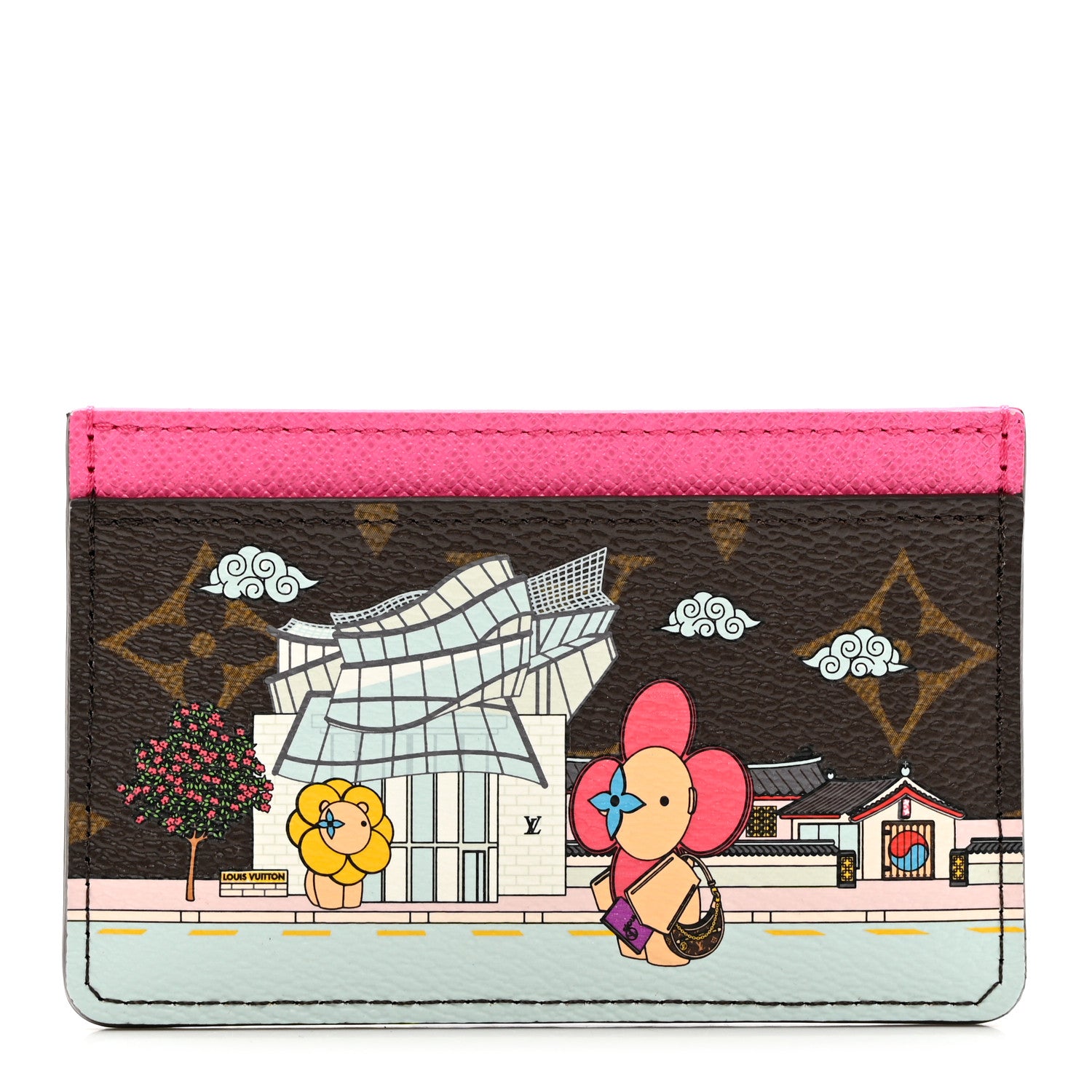 Louis Vuitton Monogram 2022 Christmas Animation Seoul Cardholder Fuchsia 1 of 9