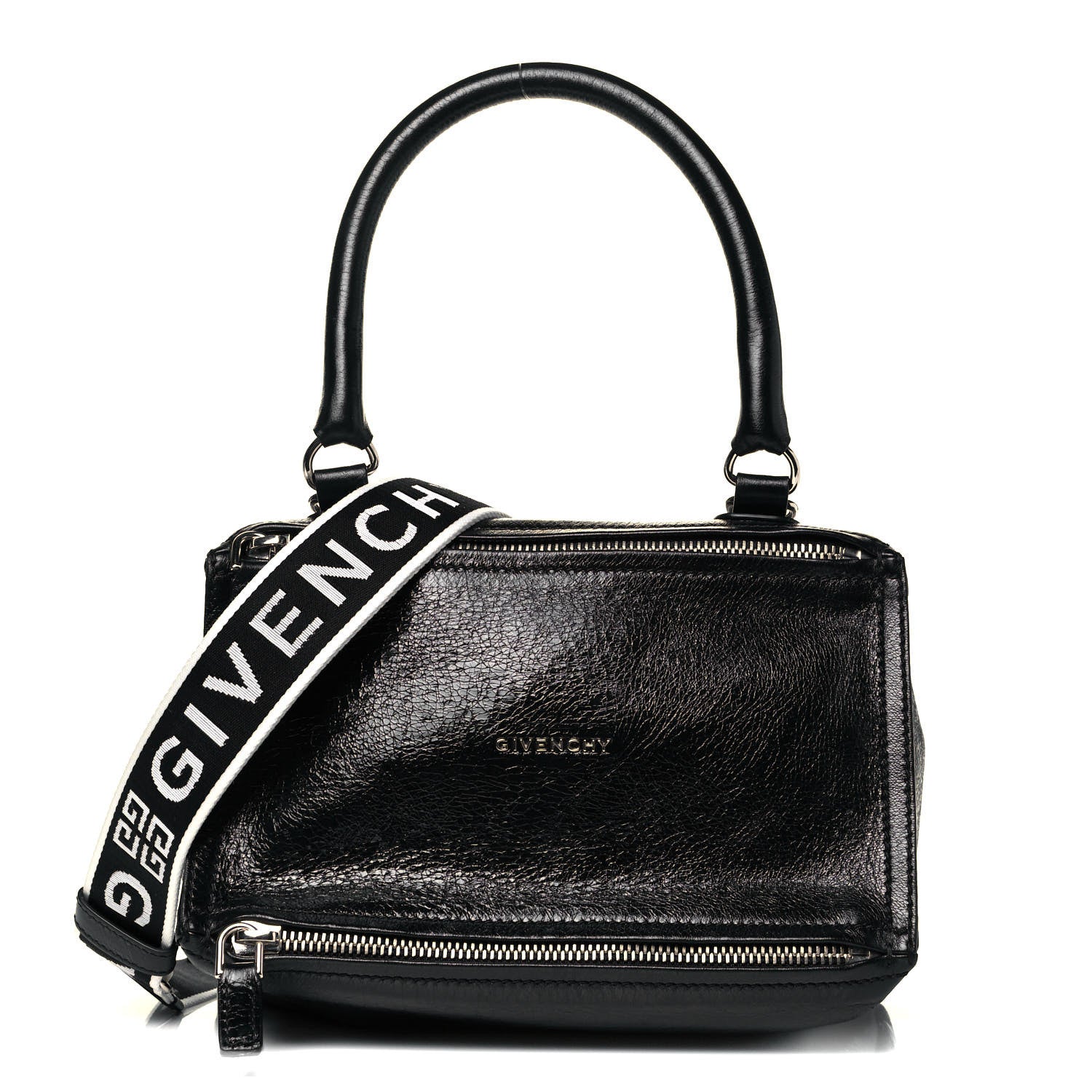 Givenchy Crackled Patent 4G Small Pandora Black 1 of 10