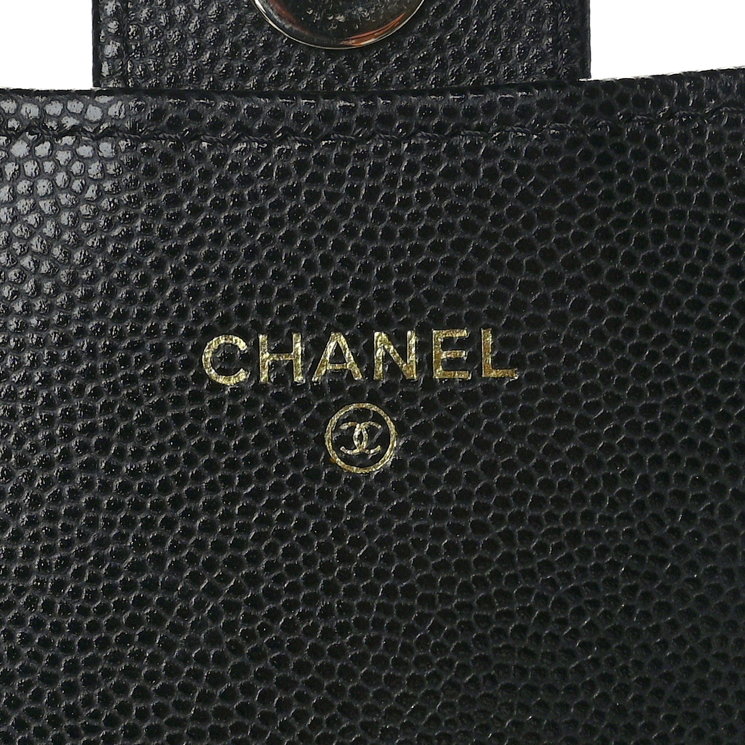 Chanel Caviar Quilted Phone Holder Wallet on Removable Chain Black 10 of 12