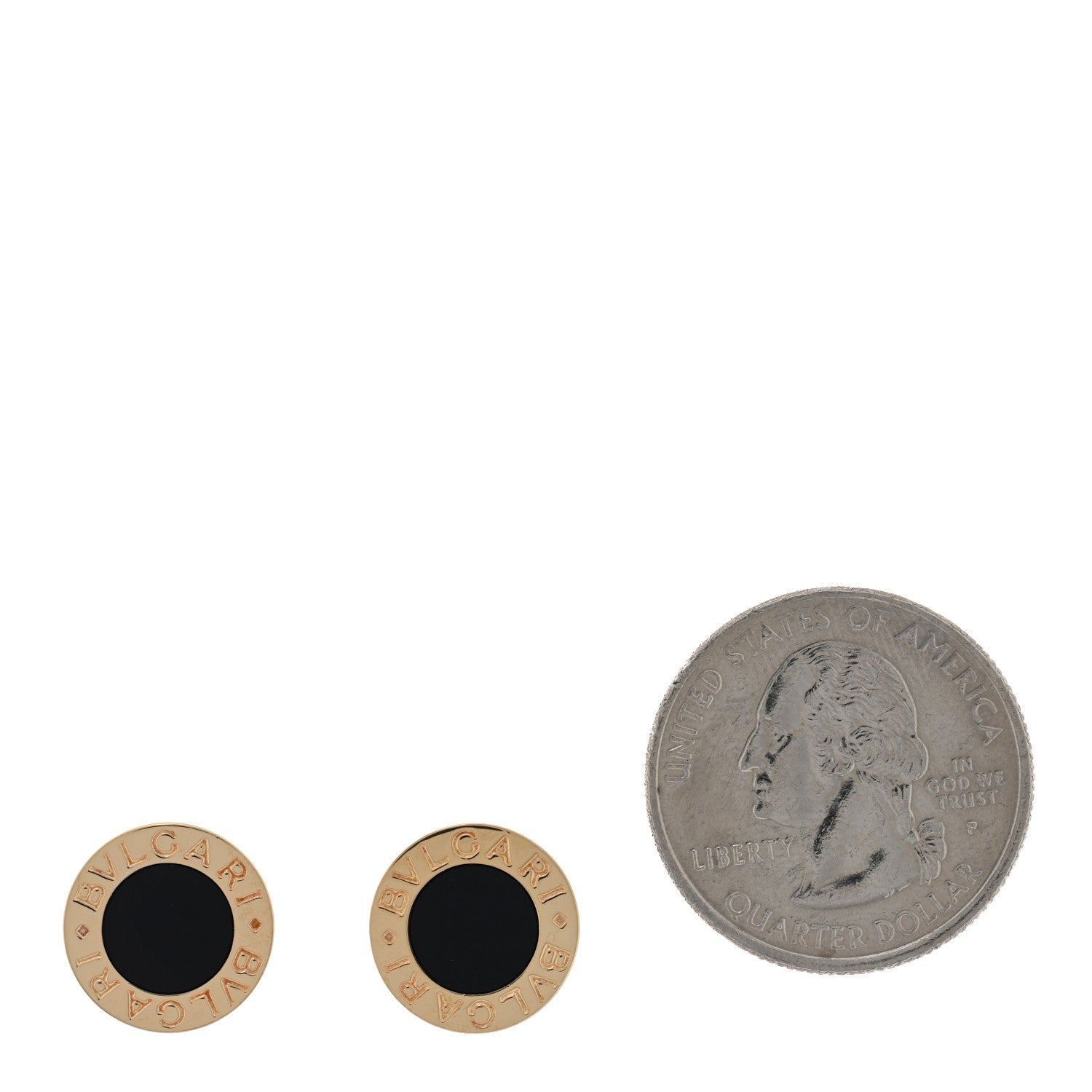 Bulgari 18K Yellow Gold Black Onyx BVLGARI BVLGARI Stud Earrings 2 of 4