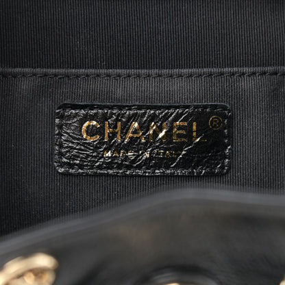 Chanel Glazed Aged Calfskin Quilted Small Duma Drawstring Backpack Black 6 of 11