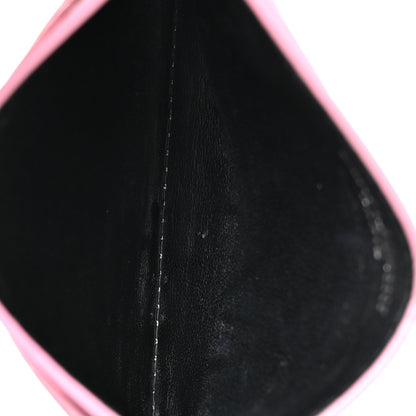 Saint Laurent Metallic Calfskin Monogram Credit Card Case Pink 5 of 9