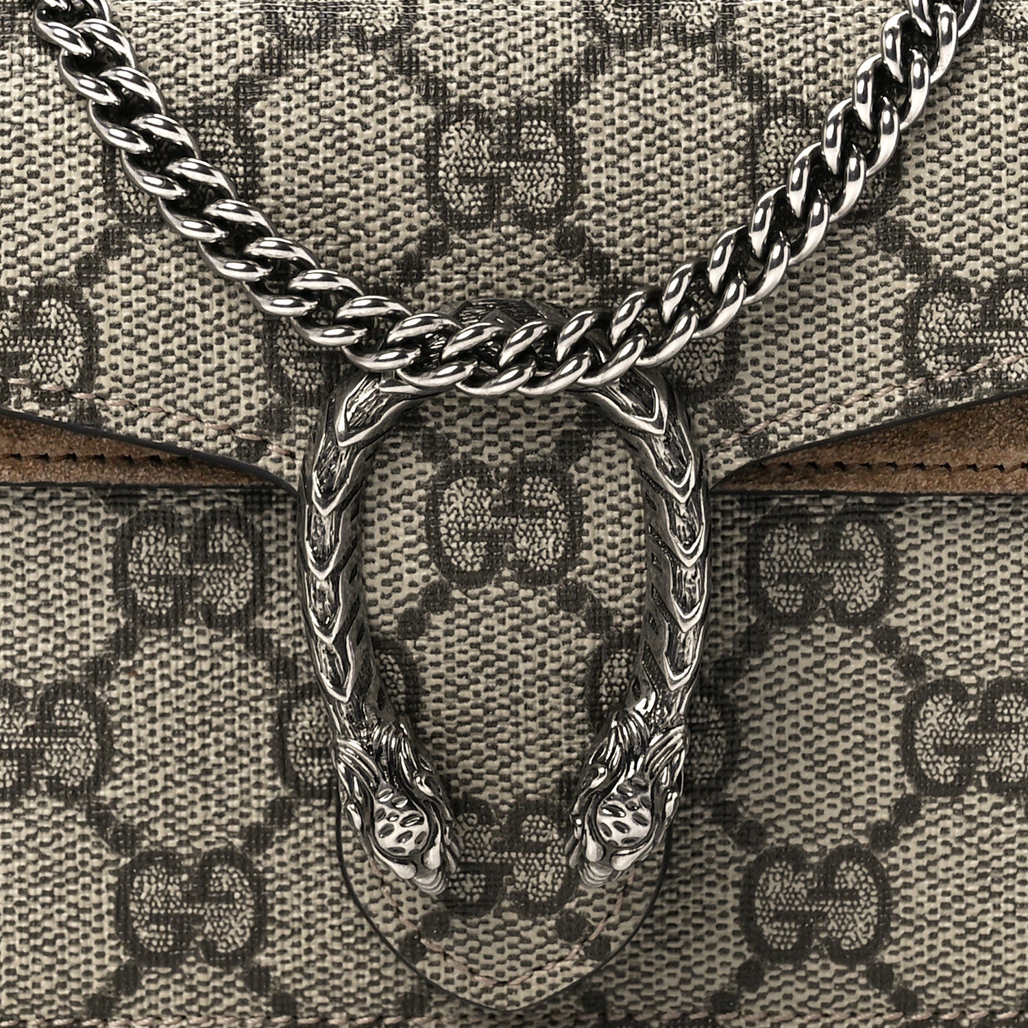 Gucci GG Supreme Monogram Super Mini Dionysus Shoulder Bag Taupe 7 of 10