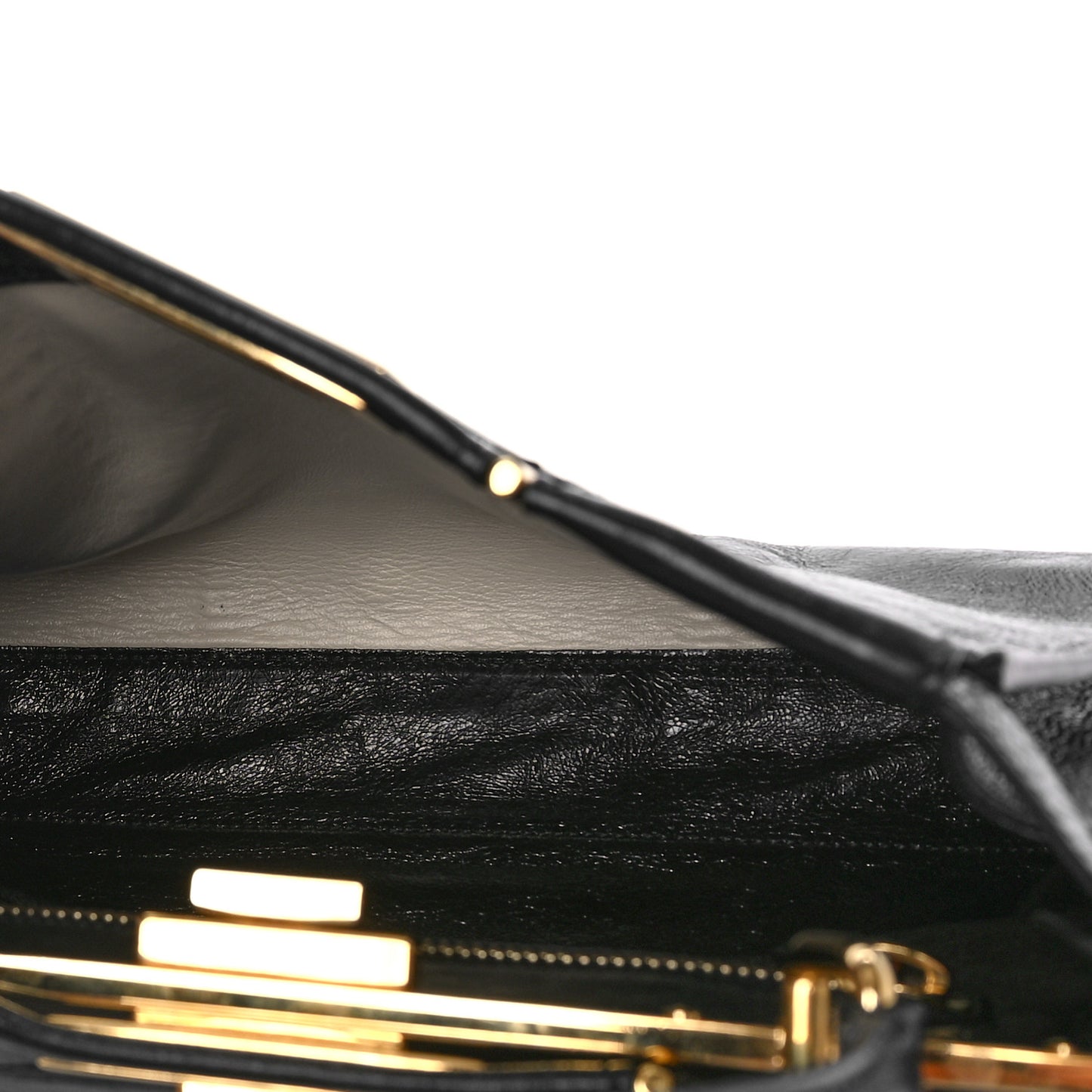Agnello Old Shine Medium Peekaboo Iconic Satchel Black