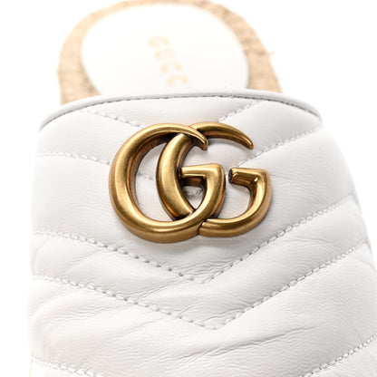 Gucci Nappa Matelasse GG Marmont Espadrille Slippers 38.5 Great White 5 of 6