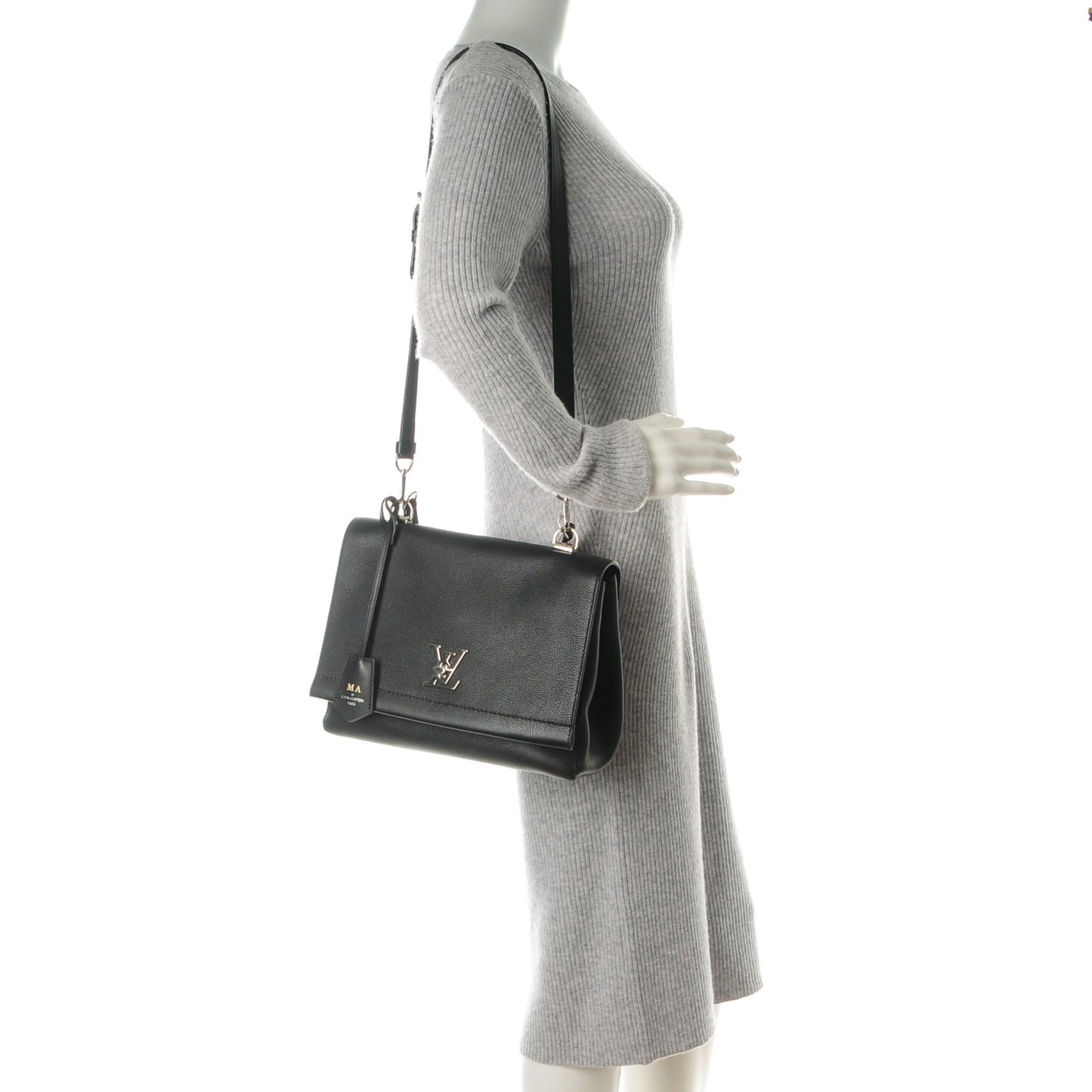 Soft Calfskin Lock Me II Black