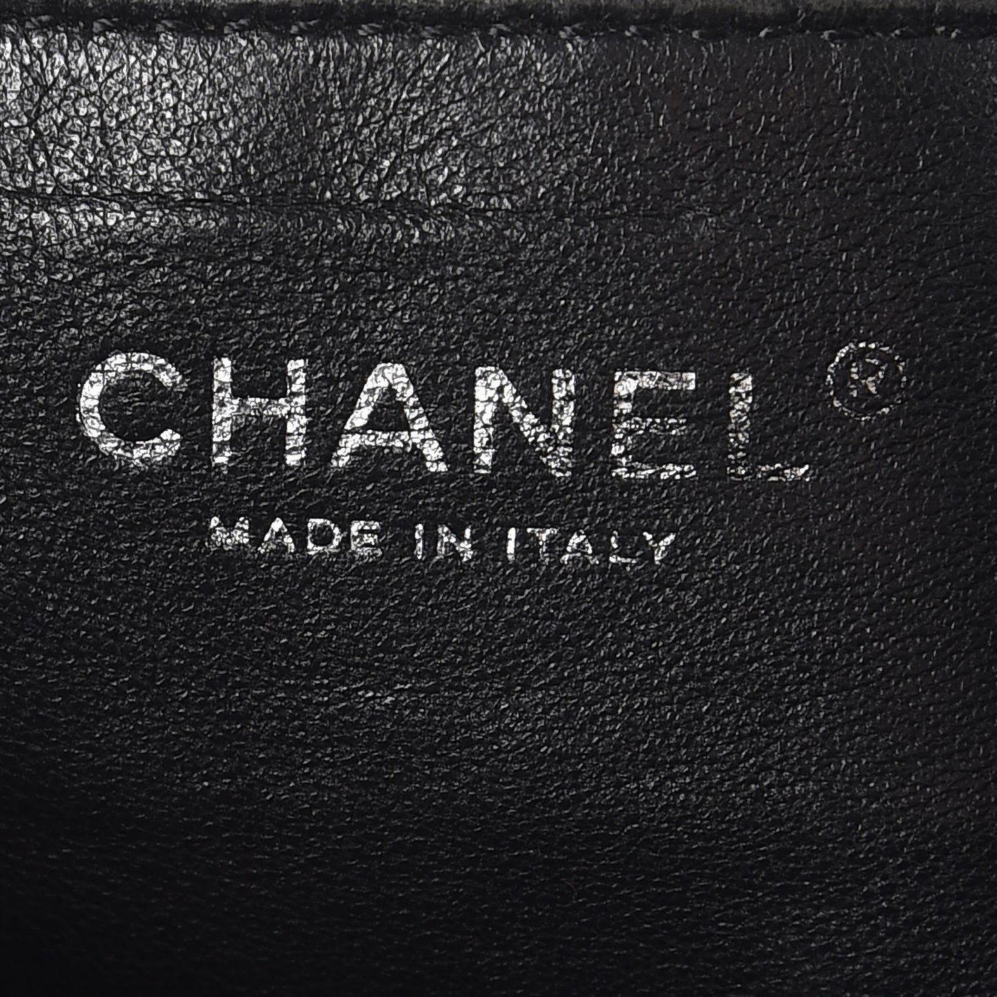 Glazed Calfskin East West Modern Chain Tote Black