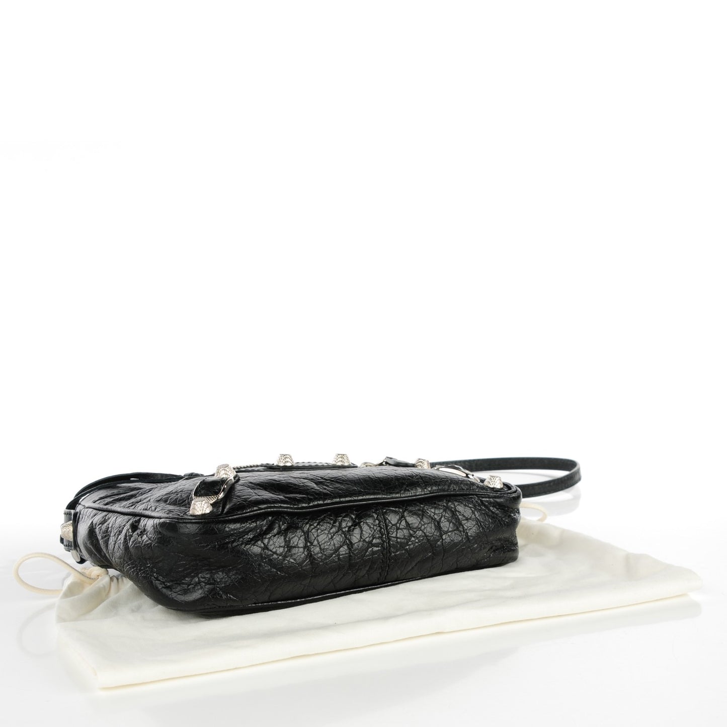 Agneau Giant 12 Silver Hardware Hip Black