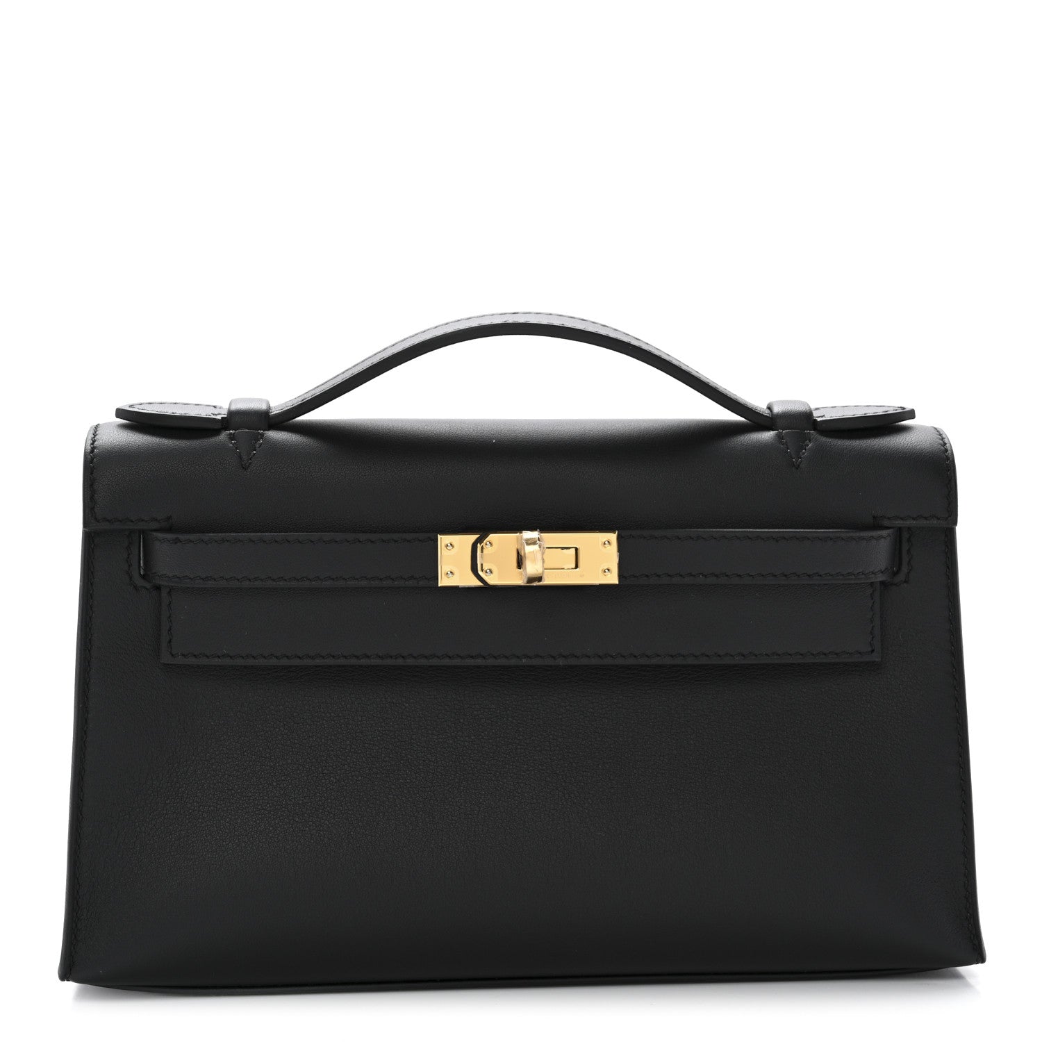 Hermes Swift Kelly Pochette Clutch Black 1 of 11