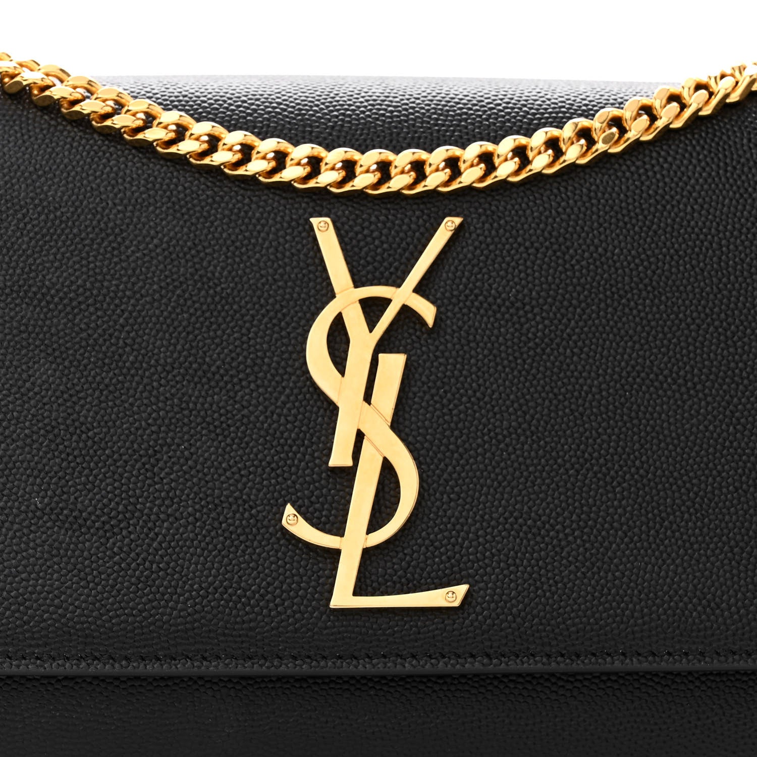 Saint Laurent Grain De Poudre Small Classic Monogram Kate Satchel Black 7 of 10