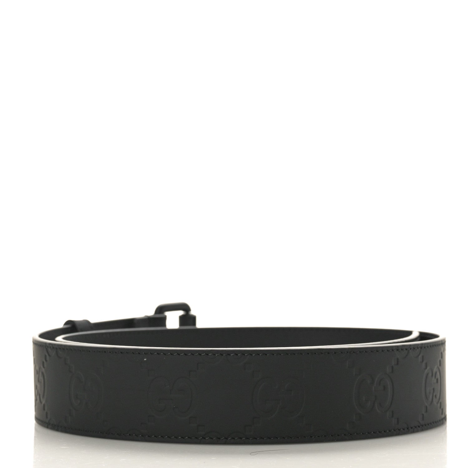 Gucci Rubber Calfskin Jumbo GG Monogram Belt 90 36 Black 2 of 5
