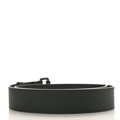 Gucci Rubber Calfskin Jumbo GG Monogram Belt 90 36 Black 2 of 5