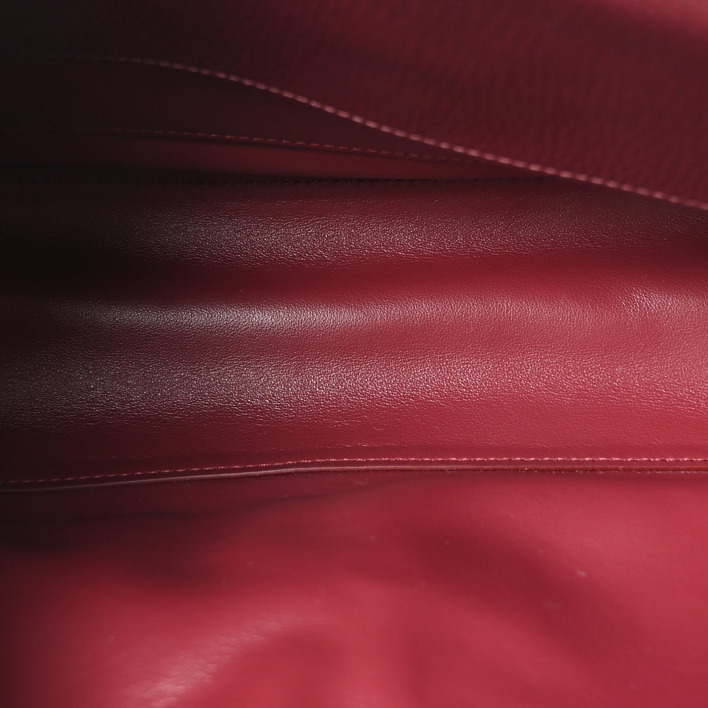 Grained Calfskin Small Souplissimo Maxi Flap Burgundy
