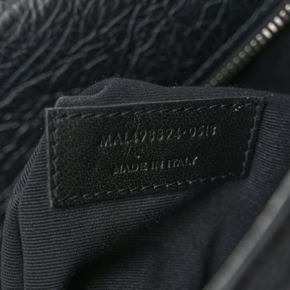 Saint Laurent Crinkled Calfskin Matelasse Monogram Medium Niki Chain Satchel Black 7 of 10