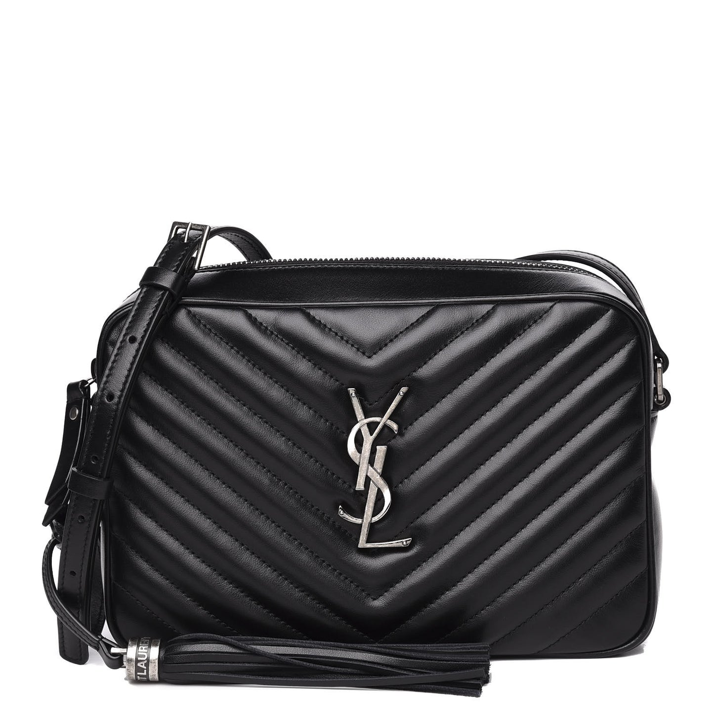 Calfskin Matelasse Monogram Lou Camera Bag Black