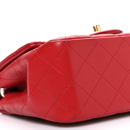 Chanel Lambskin Quilted Mini Square Flap Red 9 of 11