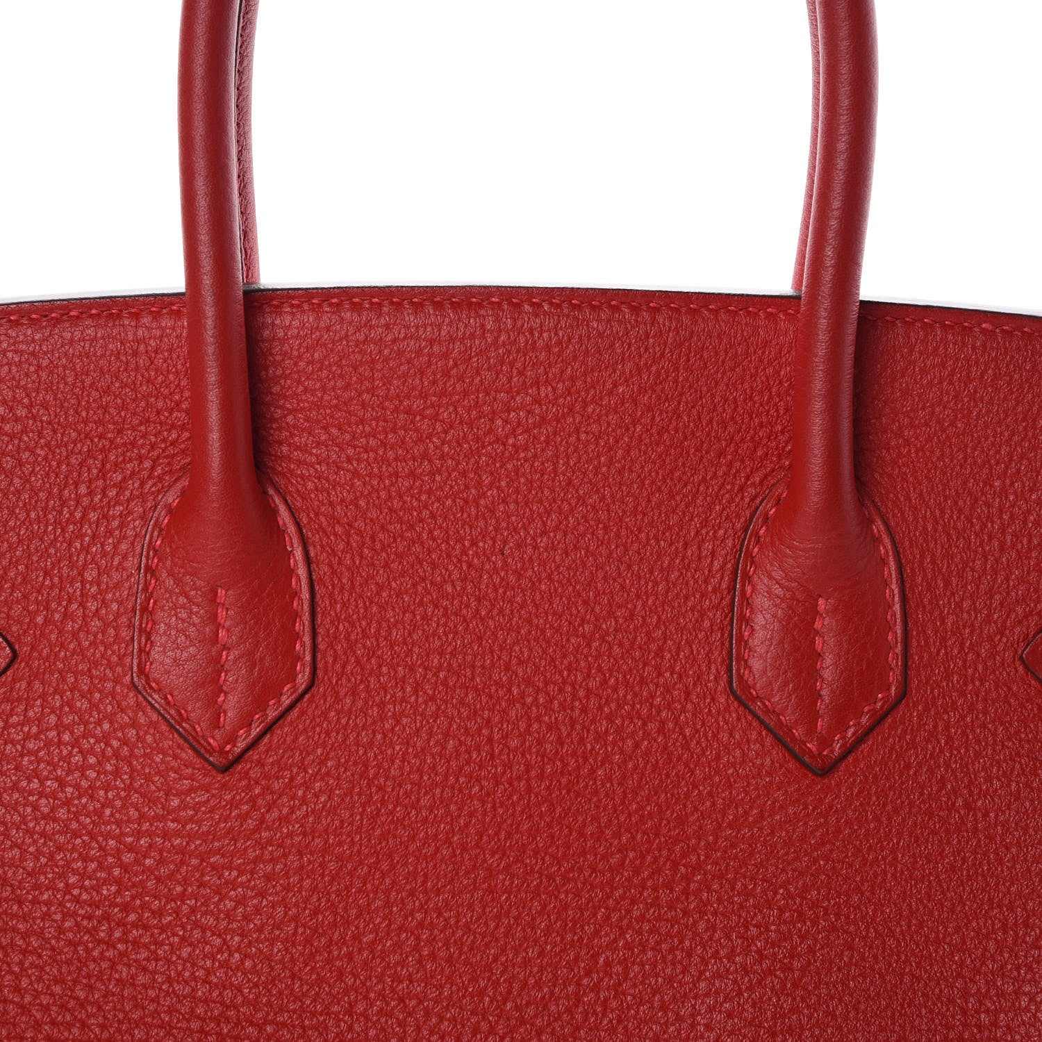 Hermes Taurillon Clemence Birkin 30 Rouge Casaque 8 of 31