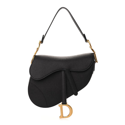 Christian Dior Grained Calfskin Saddle Bag Black 1 of 9