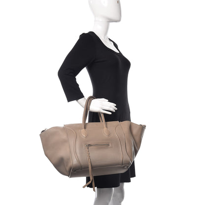 Celine Supple Calfskin Medium Phantom Luggage Beige 2 of 27