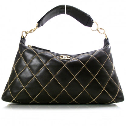 Chanel Leather Diamond Stitch Surpique Bag Black 1 of 12