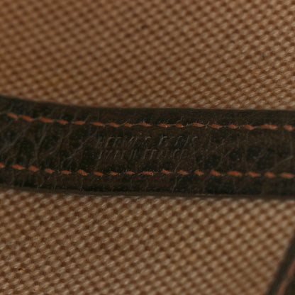 Hermes Buffle Skipper Toile Garden Party 36 MM Tote Marron Fonce 6 of 13