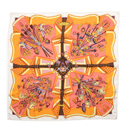 Hermes Silk Bouquets Sellier Scarf 90 1 of 6
