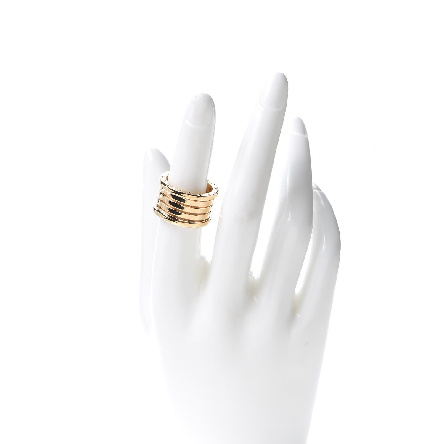 Bulgari 18K Yellow Gold B.Zero1 Five-Band Anniversary Ring 54 6.75 2 of 8