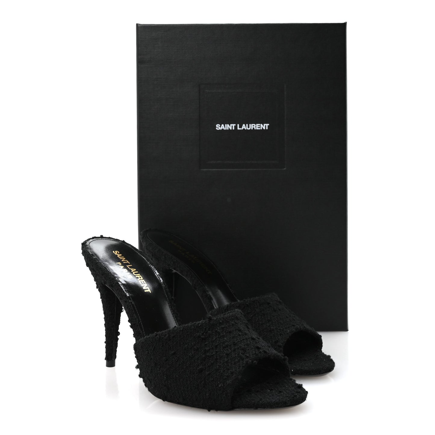 Boucle Tweed La 16 95 Mule Sandals 37 Black