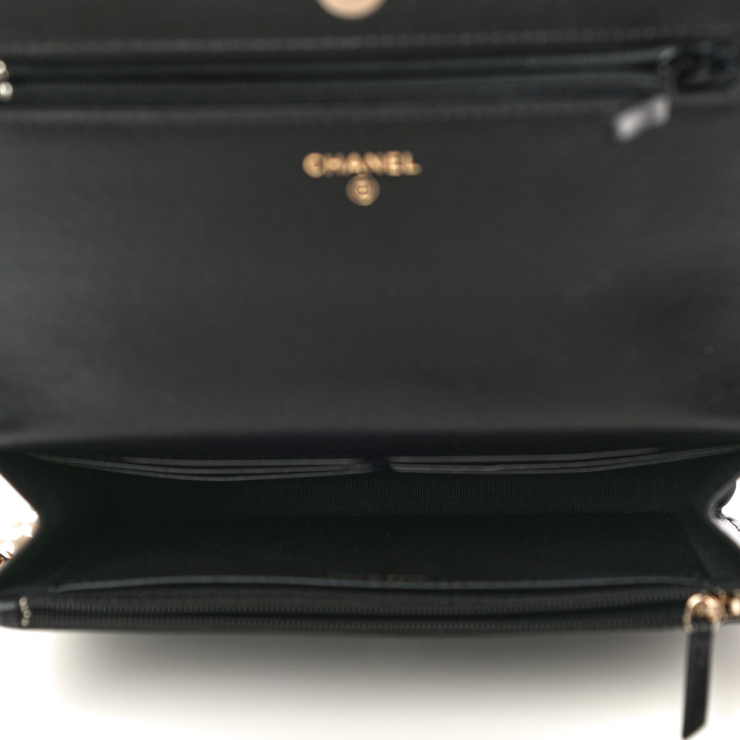 Chanel Lambskin Quilted Pearl Wallet On Chain WOC Black 7 of 13