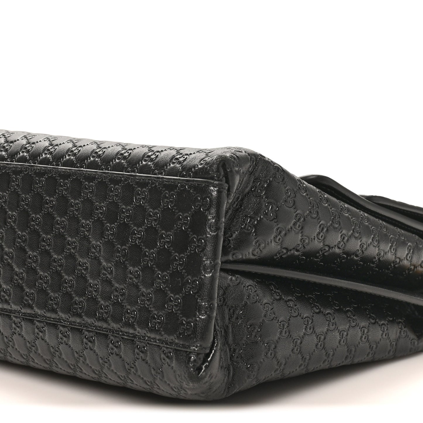 GG Grainy Calfskin Large Chain Shoulder Bag Black
