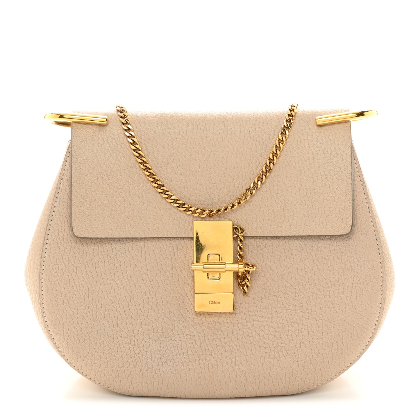 Grained Lambskin Drew Shoulder Bag Motty Grey