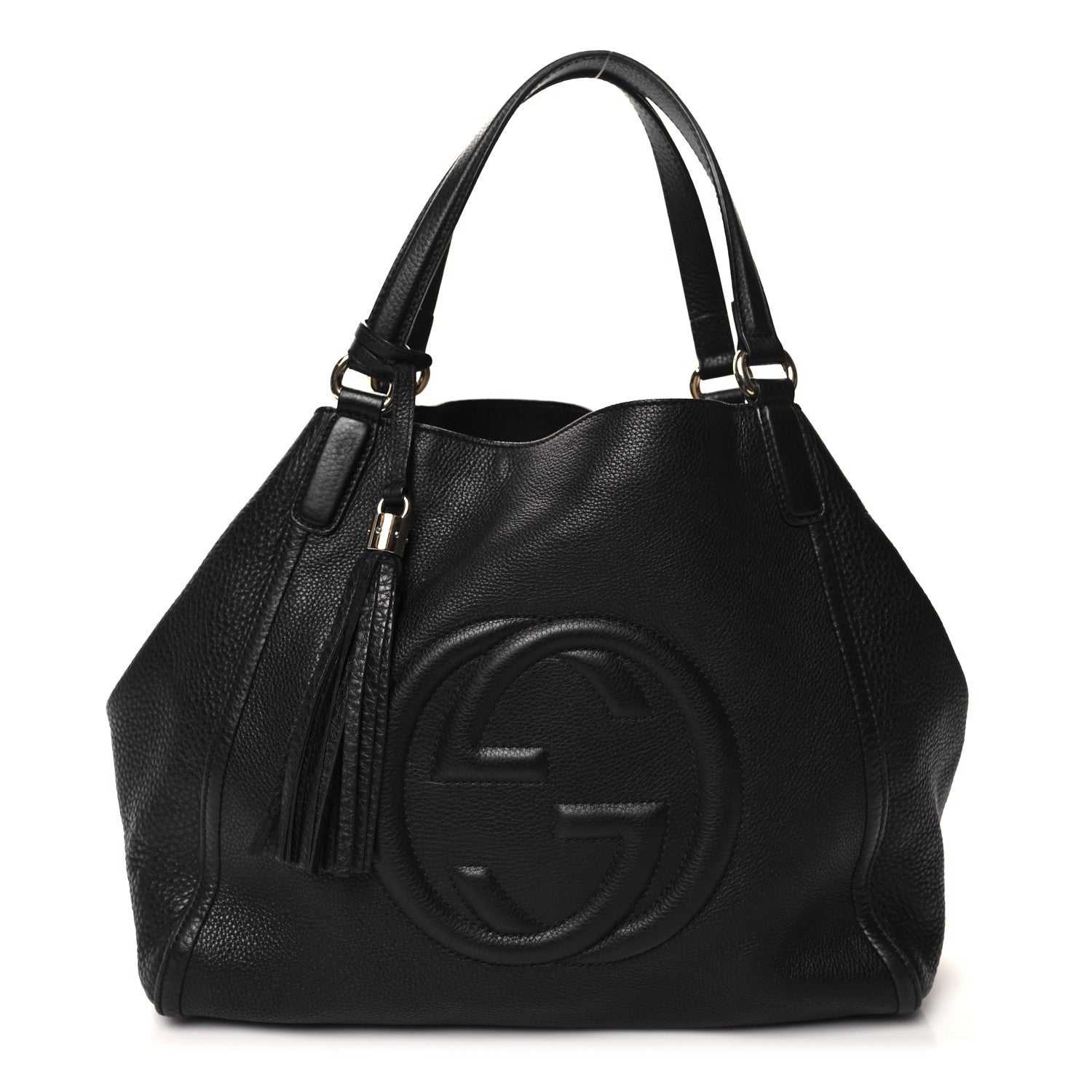 Gucci Pebbled Calfskin Medium Soho Shoulder Bag Black 1 of 11