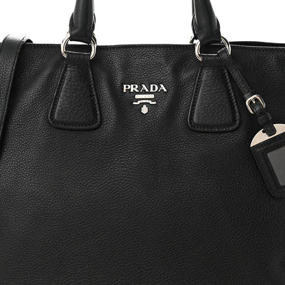 Prada Vitello Daino Tote Black 8 of 15