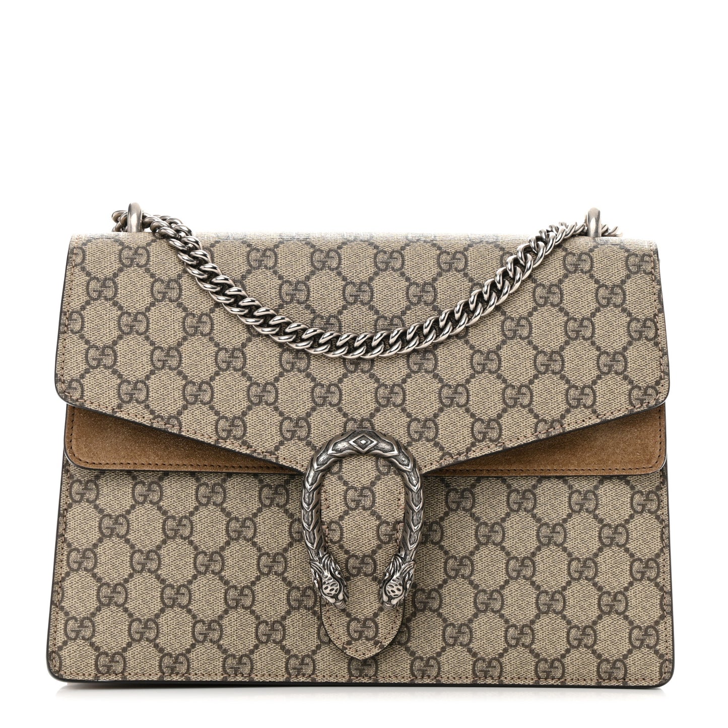 GG Supreme Monogram Medium Dionysus Shoulder Bag Taupe