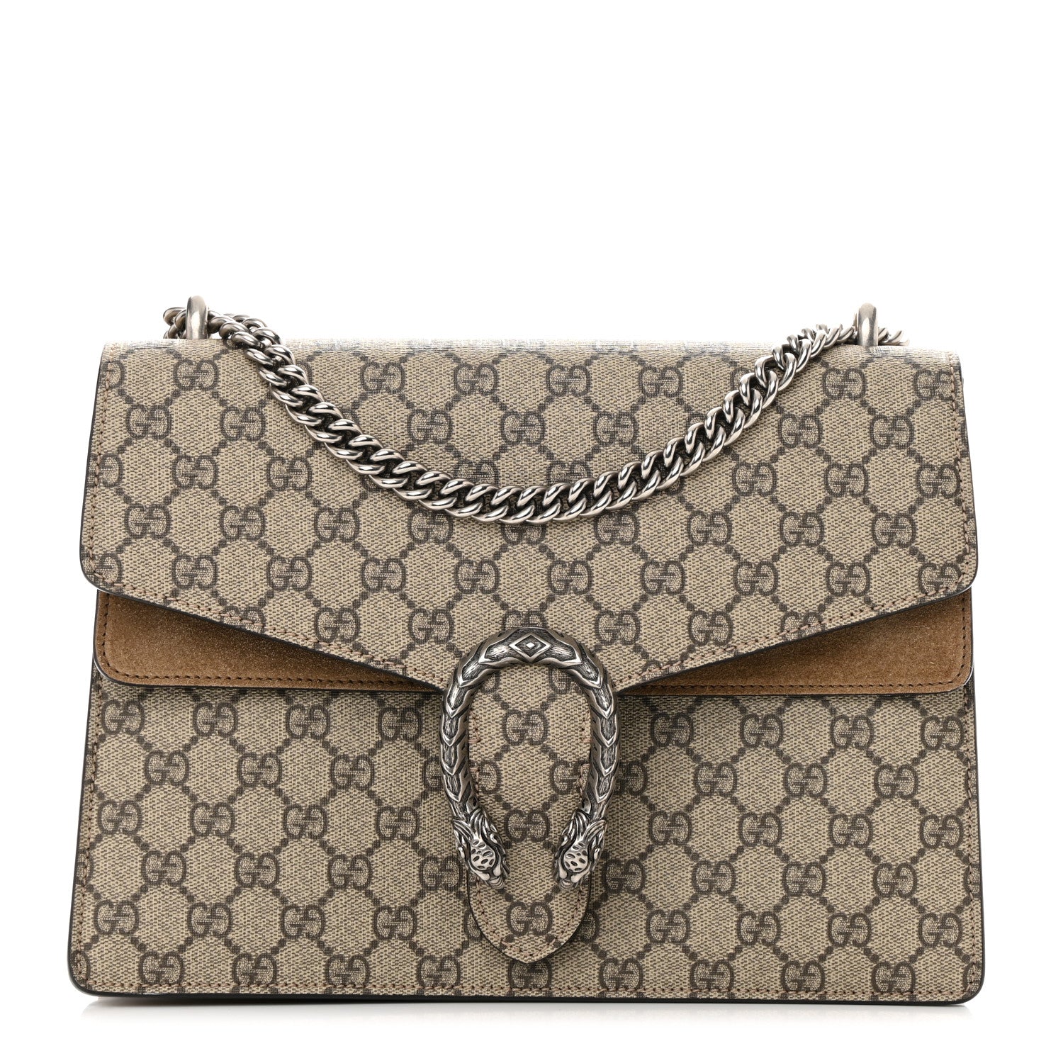 Gucci GG Supreme Monogram Medium Dionysus Shoulder Bag Taupe 1 of 16