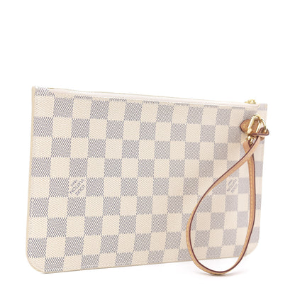Louis Vuitton Damier Azur Neverfull MM GM Pochette 3 of 9