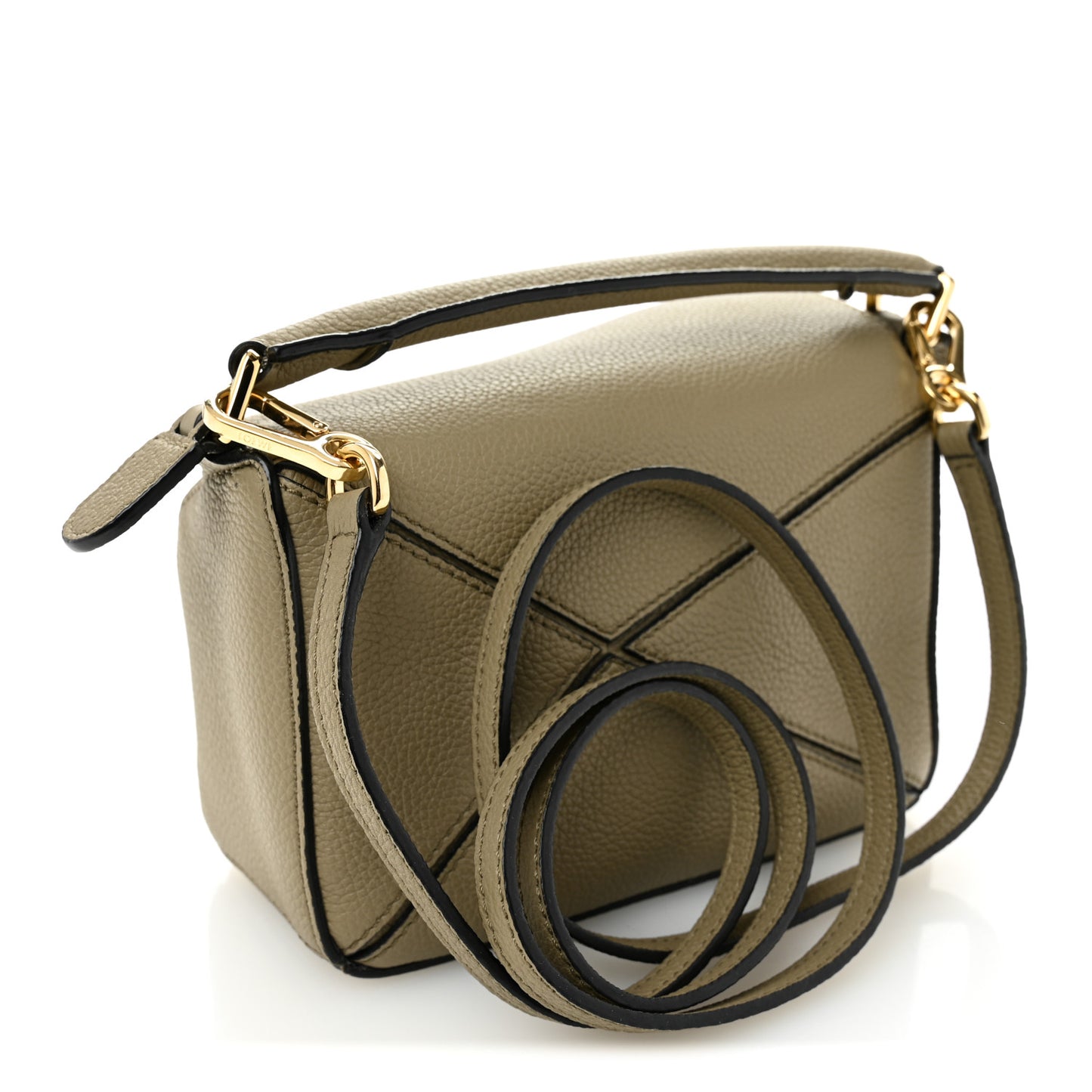 Calfskin Mini Puzzle Bag Artichoke Green