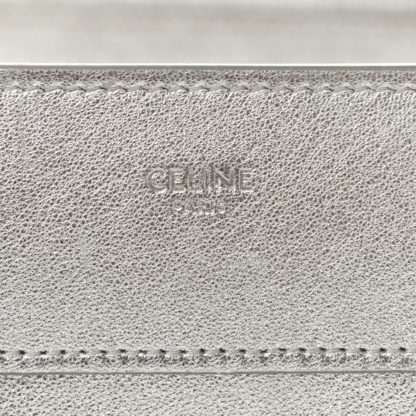 Laminated Lambskin Micro Luggage Silver
