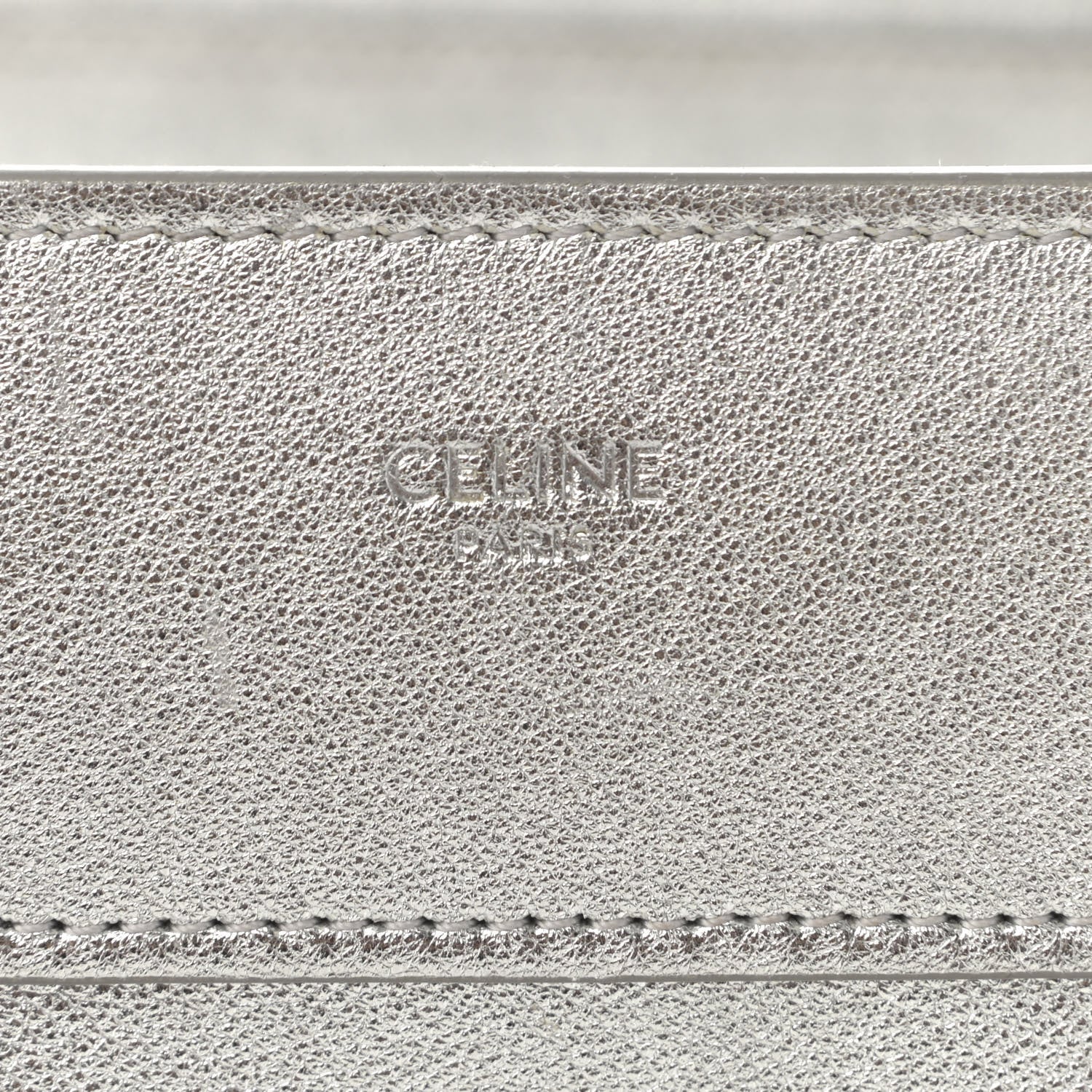 Celine Laminated Lambskin Micro Luggage Silver 6 of 26