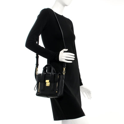 3.1 Phillip Lim 3.1 Textured Calfskin Mini Pashli Satchel Black 2 of 7