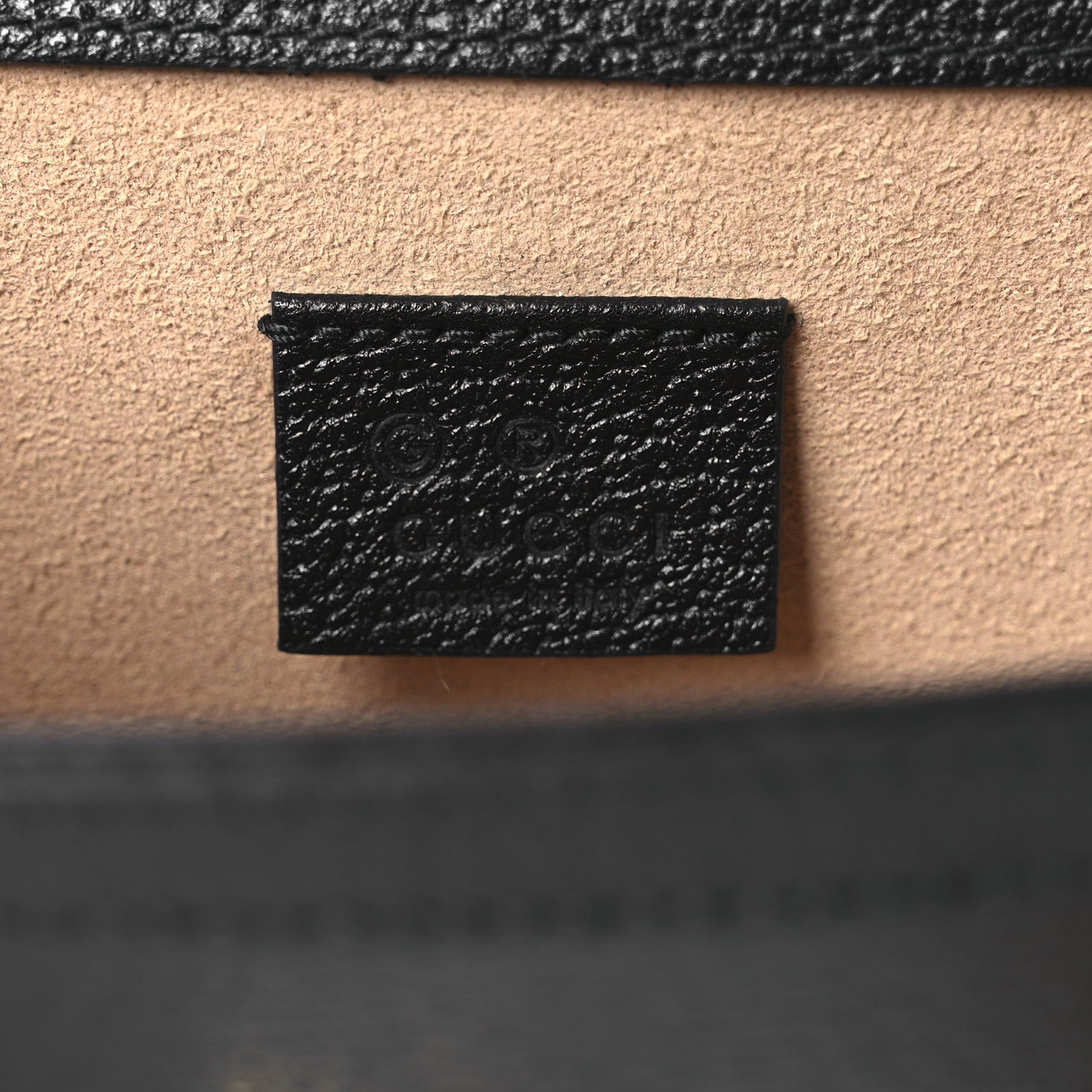 Gucci Textured Dollar Calfskin Web Mini Ophidia Padlock Top Handle Chain Shoulder Bag Black 6 of 10